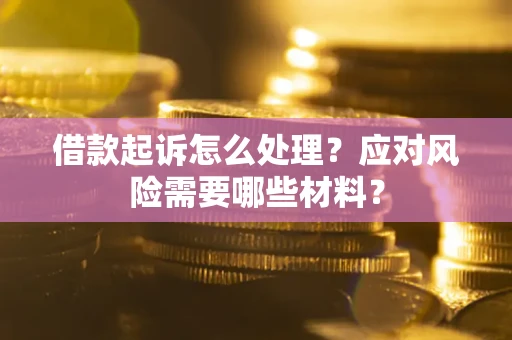 济南借款起诉怎么处理？应对风险需要哪些材料？