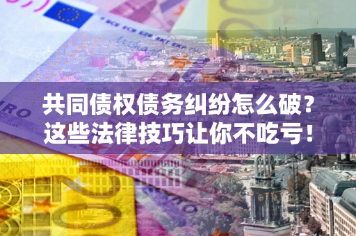 济南共同债权债务纠纷怎么破？这些法律技巧让你不吃亏！