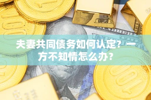 济南夫妻共同债务如何认定？一方不知情怎么办？