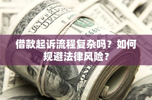 济南借款起诉流程复杂吗？如何规避法律风险？