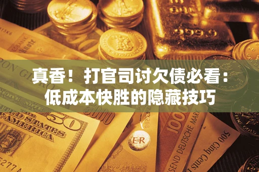 济南真香！打官司讨欠债必看：低成本快胜的隐藏技巧