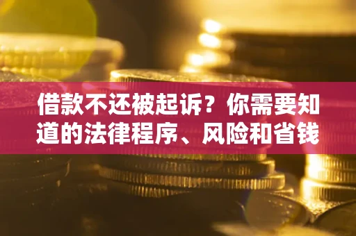 济南借款不还被起诉？你需要知道的法律程序、风险和省钱技巧