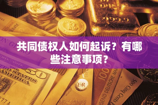 济南共同债权人如何起诉？有哪些注意事项？